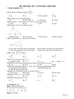 Đề+ĐA HK2 09-10 Toán 6