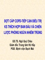 đợt cấp copd - tiếp cận điều trị kháng sinh thích hợp ban đầu và chiến lược phòng ngừa nhiễm trùng