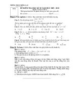 De kiem tra Toan 9 HKII 2009-2010