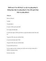 Khiếu nại về từ chối thụ lý vụ việc trợ giúp pháp lý; không thực hiện trợ giúp pháp lý; thay đổi người thực hiện trợ giúp pháp lý pdf