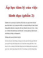 Áp lực tâm lý của việc lãnh đạo (phần 2) potx
