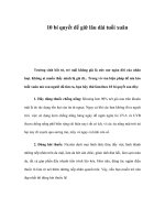 10 bí quyết để giữ lâu dài tuổi xuân potx