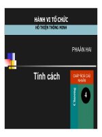 Tính cách thuộc bài giảng Hành vi tổ chức