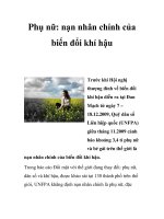 Phụ nữ: nạn nhân chính của biến đổi khí hậu pps