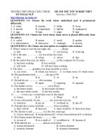 Đề tham khảo TNTHPT Anh_2010 số 5