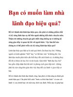 Bạn có muốn làm nhà lãnh đạo hiệu quả? potx