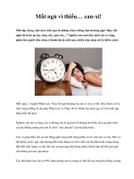 Mất ngủ vì thiếu… can-xi! doc