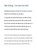 Bán khống, “con dao hai lưỡi” ppsx