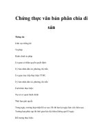 Chứng thực văn bản phân chia di sản pot