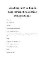 Cấp chứng chỉ kỹ sư định giá hạng 1 (trường hợp cấp thẳng không qua hạng 2) ppsx