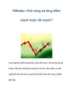 VNIndex: Khả năng sẽ tăng điểm mạnh hoặc rất mạnh? pot
