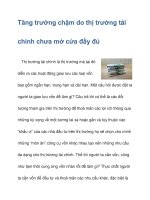 Tăng trưởng chậm do thị trường tài chính chưa mở cửa đầy đủ pot