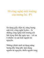 10 công nghệ môi trường của tương lai –P1 pps