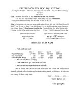 Đề thi môn tin học