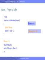 CHUYÊN ĐỀ CSDL VÀ LẬP TRÌNH ỨNG DỤNG WEB 1- P34 ppsx