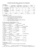 Đề thi  HK2 09-10 AV8 (tham khảo)