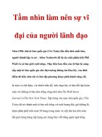 Tầm nhìn làm nên sự vĩ đại của người lãnh đạo pps
