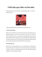 9 biểu hiện nguy hiểm của hôn nhân ppt