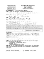 đề thi học kì II và đáp án toán 8