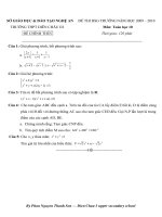 Đề và đáp án thi HSG trường  môn Toán - Năm học 2009 - 2010