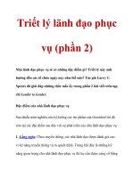 Triết lý lãnh đạo phục vụ (phần 2) ppsx