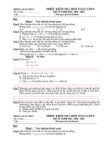 Đề KIểm tra lớp 9 học kì II.