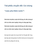 Trái phiếu chuyển đổi: Coi chừng “rượu pha thêm nước”! ppt