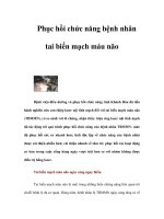 Phục hồi chức năng bệnh nhân tai biến mạch máu não pptx