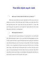 Tìm hiểu bệnh mạch vành docx