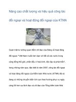 Nâng cao chất lượng và hiệu quả công tác đối ngoại ppt