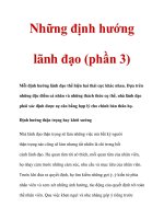Những định hướng lãnh đạo (phần 3) docx