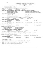 Đề +ĐA Sinh 7 HKII(2009-2010)