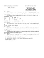 ĐỀ KIỂM TRA HÓA HỌC 9 HKII