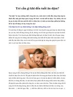 Trẻ cần gì khi đến tuổi ăn dặm? potx