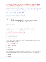 Đê, DA Sinh hoc thi TNTHPT 2009