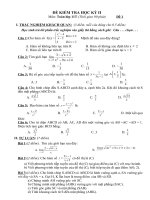 Đề thi HK2 lớp 11T
