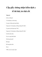 Cấp giấy chứng nhận kiểm dịch y tế thi hài, tro hài cốt potx