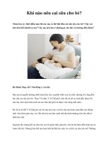 Khi nào nên cai sữa cho bé? docx