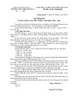 Kế hoạch tuyển sinh năm học 2010-2011