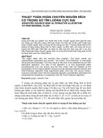 THUẬT TOÁN HOÁN CHUYỂN NGUỒN ĐÍCH CÓ TRỌNG SỐ TÌM LUỒNG CỰC ĐẠI docx