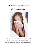 Bệnh viêm xoang có thể gây các biến chứng nguy hiểm pot