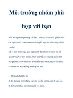 Môi trường nhóm phù hợp với bạn ppt