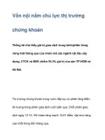 Vốn nội nắm chủ lực thị trường chứng khoán doc