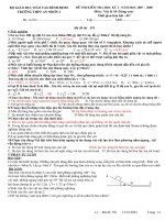 Đề thi học kỳ I – Năm học: 2007-2008 (nc)