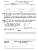 Kiểm tra vật lý 8 Kỳ 2