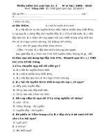 Đề KT TV2 cuối HK2 (09 - 10)