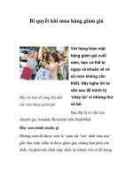 Bí quyết khi mua hàng giảm giá docx