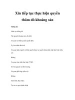 Xin tiếp tục thực hiện quyền thăm dò khoáng sản pot