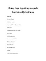 Chứng thực hợp đồng ủy quyền thực hiện việc khiếu nại pot