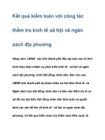 Kết quả kiểm toán với công tác thẩm tra kinh tế pps